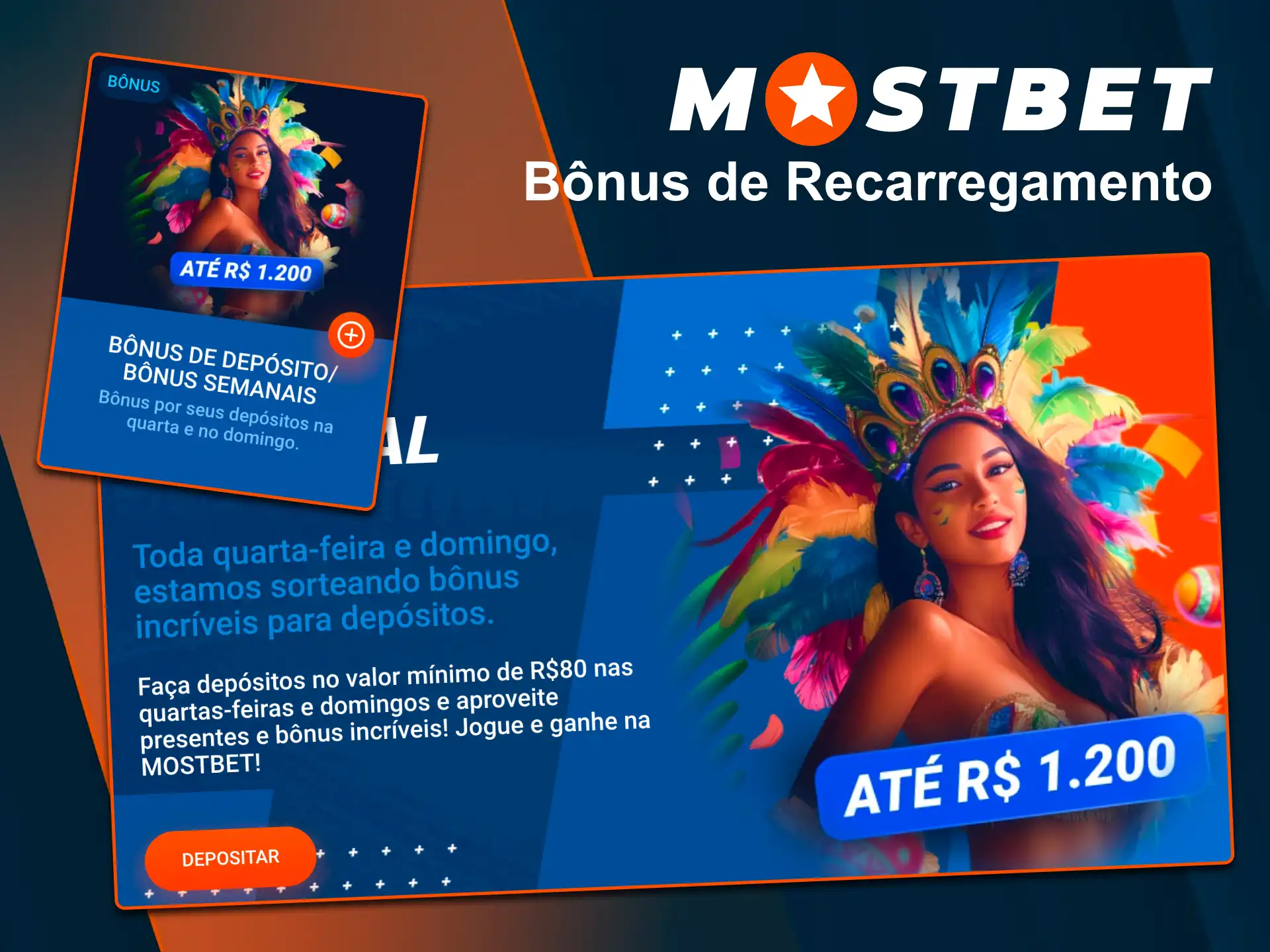 Faça depósitos nas quartas e domingos ativando o código promocional Mostbet.